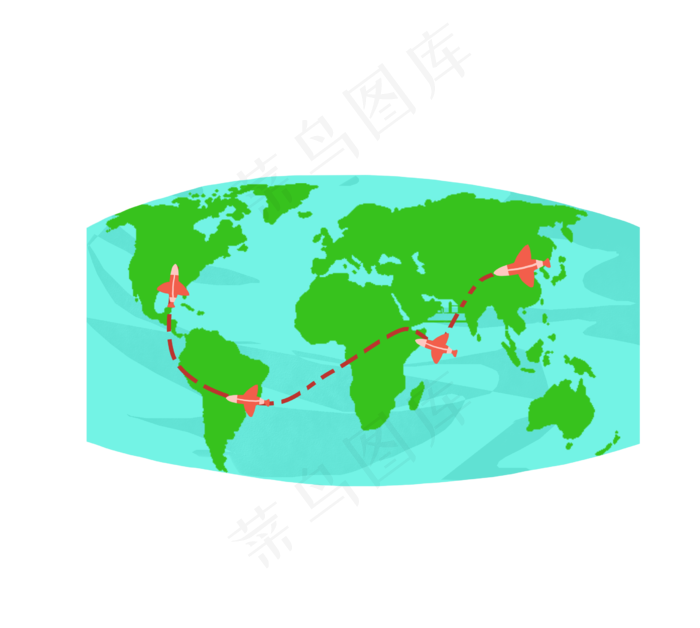 世界地图飞机航线,免抠元素