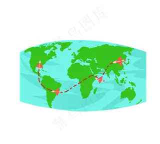 世界地图飞机航线,免抠元素