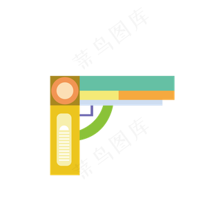 儿童节积木拼色玩具手枪