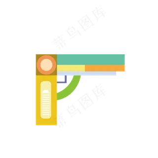 儿童节积木拼色玩具手枪