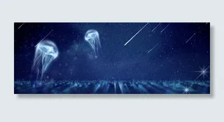 创意合成唯美水母