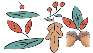 原创节气立秋艺术字png