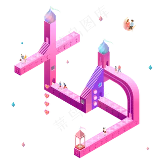 七夕情人节纪念碑谷文字