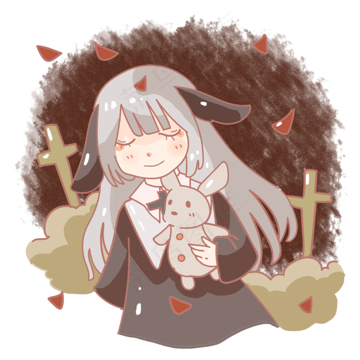 哥特十字架萝莉png(2000X2000(DPI:299))psd模版下载