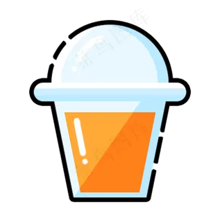 mbe风格水果果蔬橙子果汁手绘