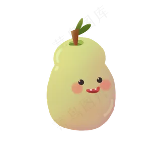 微笑表情梨