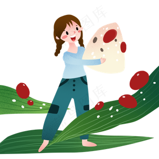 端午节粽子女孩