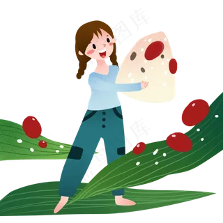 端午节粽子女孩