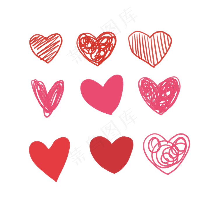 可爱心形装饰画