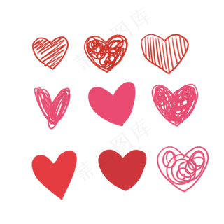 可爱心形装饰画