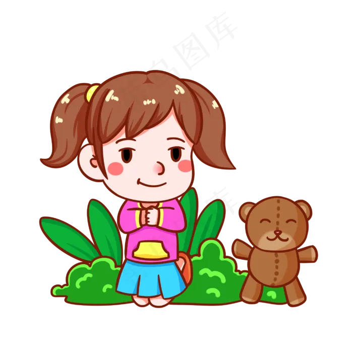 儿童节快乐的小女孩