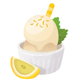 手绘夏日水果雪糕,免抠元素