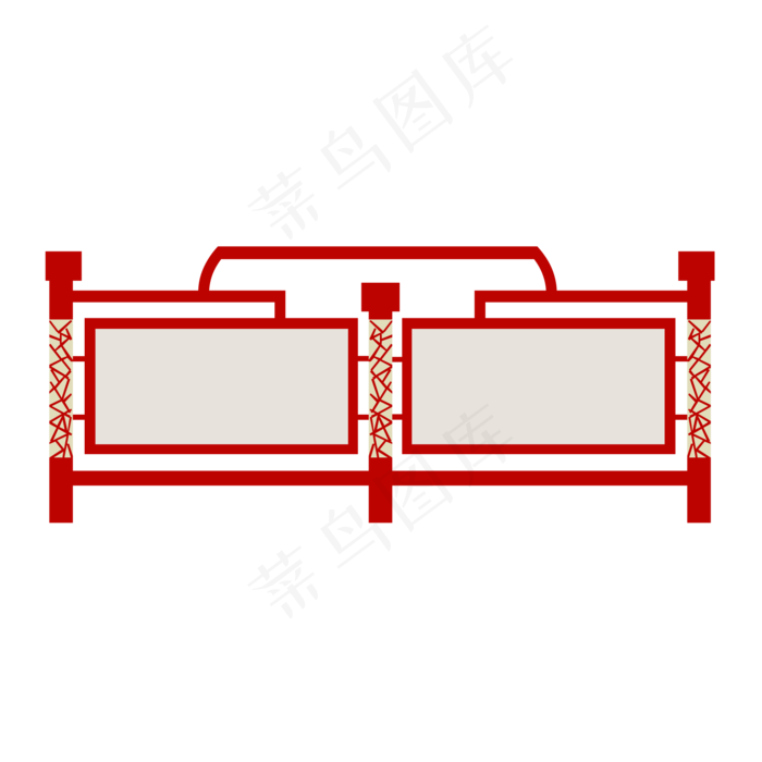 宣传栏中国风红色古风(2000*2000px 300 dpi )ai矢量模版下载