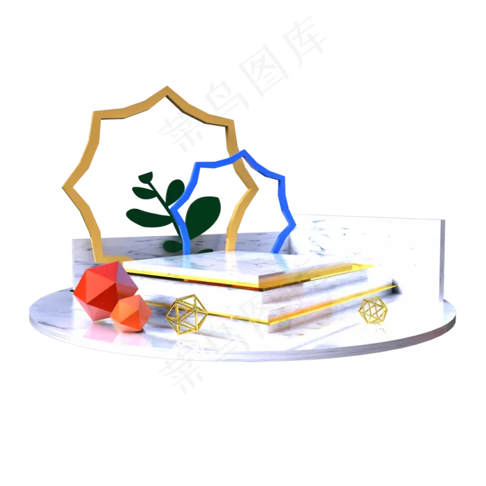 C4D立体几何电商舞台(2000*2000px 300 dpi )
