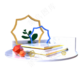 C4D立体几何电商舞台