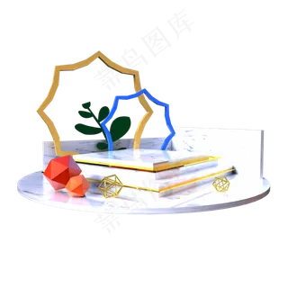 C4D立体几何电商舞台