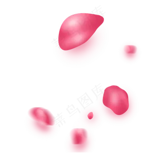 粉红色情人节玫瑰花瓣