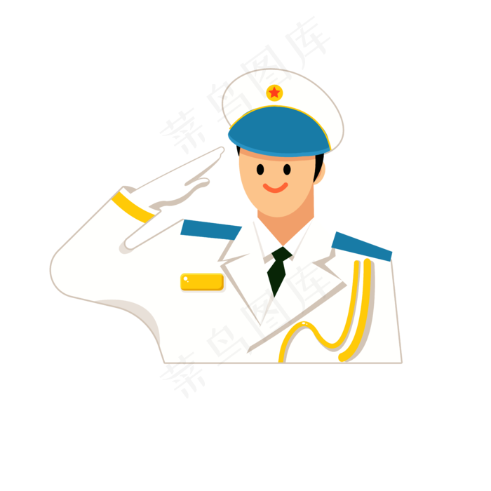 八一建军节解放军三军海军敬礼卡