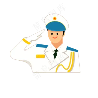 八一建军节解放军三军海军敬礼卡