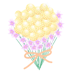 黄色手捧花装饰