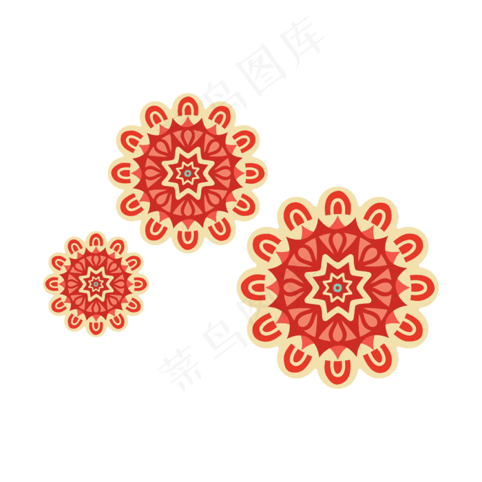 矢量手绘花朵花纹(1920X800(DPI:300))ai矢量模版下载