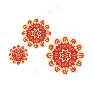 矢量手绘花朵花纹