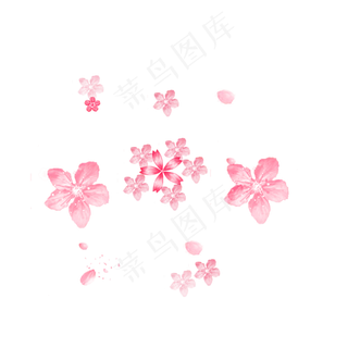 樱花花朵花瓣元素,免抠元素