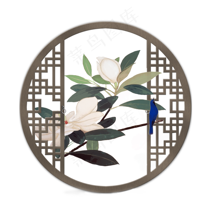 春日春天唯美古风窗户花朵,免抠元素(2000X2000(DPI:300))psd模版下载