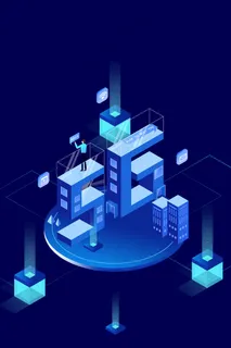 2.5D风格互联网科技手机通讯5G网络