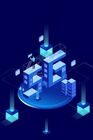 2.5D风格互联网科技手机通讯5G网络