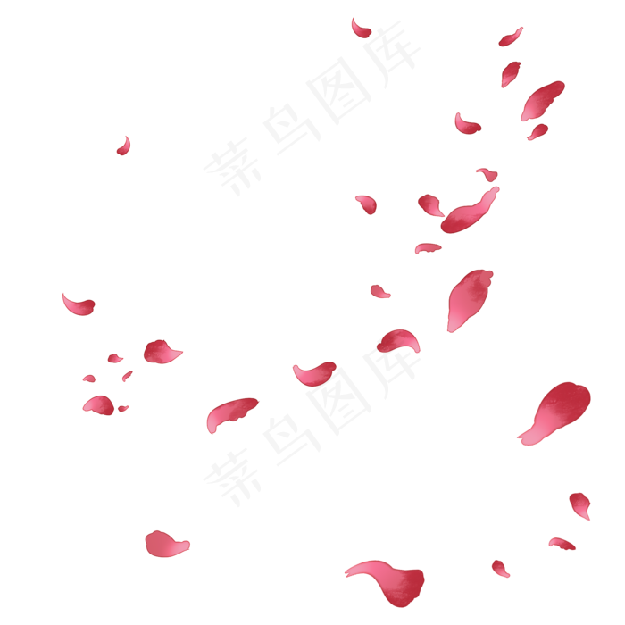 粉色的漂浮玫瑰花瓣
