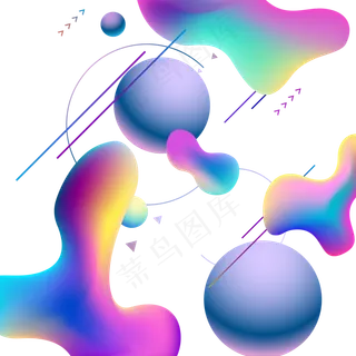 618彩色流体渐变618炫彩流