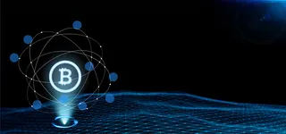 绿色区块链比特币金融科技banner