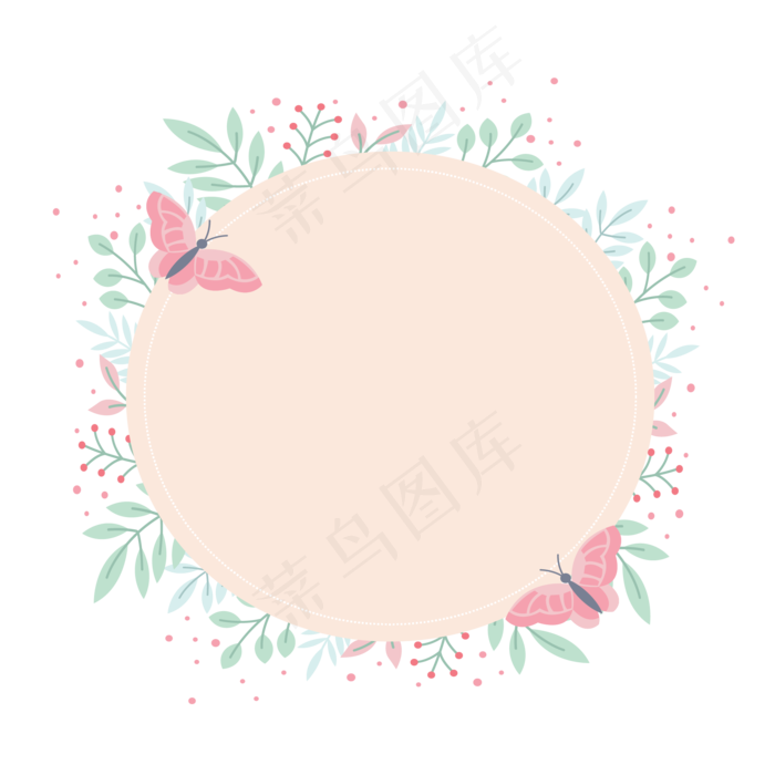 彩色卡通手绘花环头饰(2001*2001px 300 dpi )ai矢量模版下载