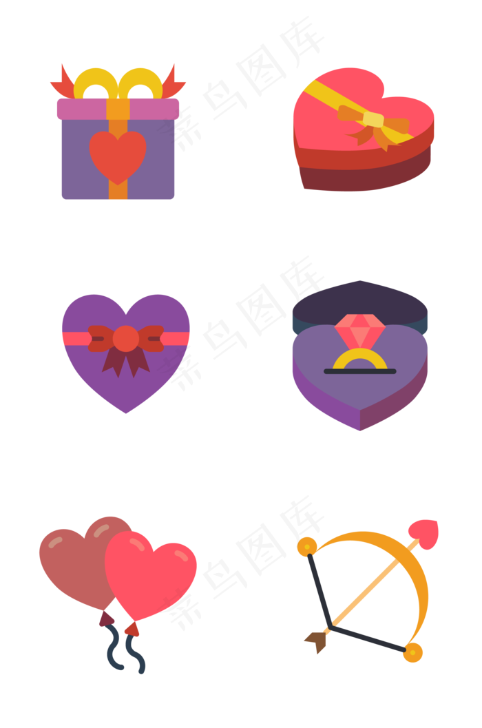 520爱情节日相关图标