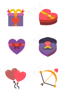 520爱情节日相关图标