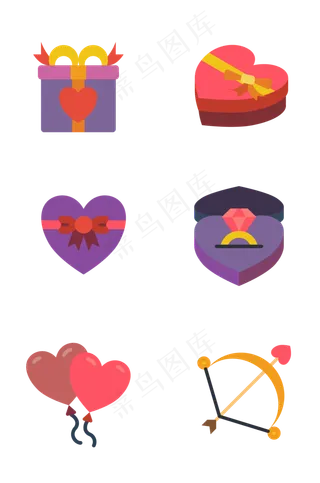 520爱情节日相关图标