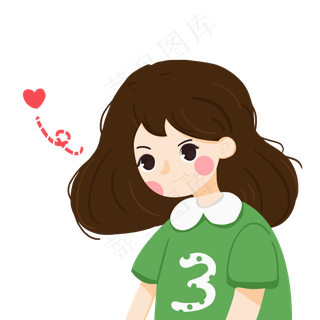 卡通情侣头像设计素材