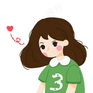 卡通情侣头像设计素材