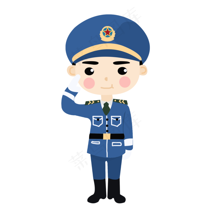 创意军人建军节元素,免抠元素