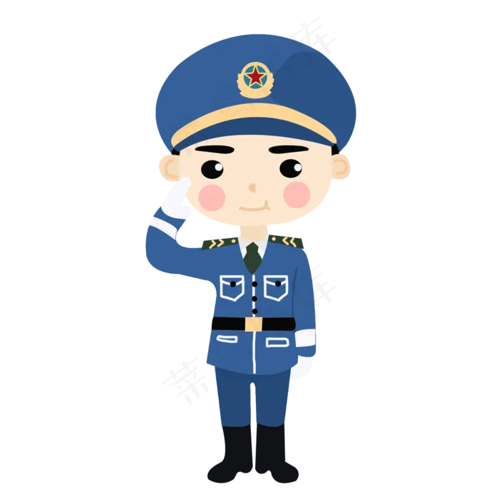 创意军人建军节元素,免抠元素(2000*2000px 300 dpi )psd模版下载