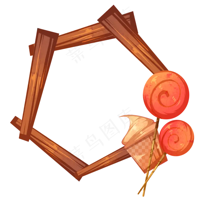 棒棒糖冰淇淋边框(2000X2000(DPI:299))psd模版下载