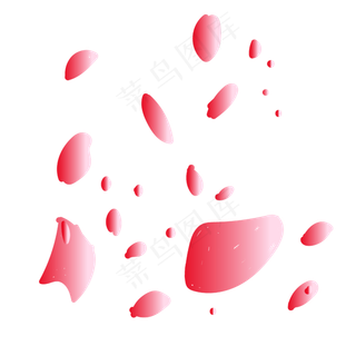 红色花瓣漂浮素材