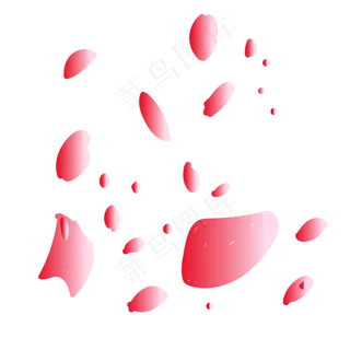 红色花瓣漂浮素材