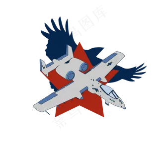 简约扁平卡通建军节空军战斗机飞