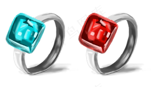 手绘戒指装饰元素