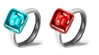 手绘戒指装饰元素