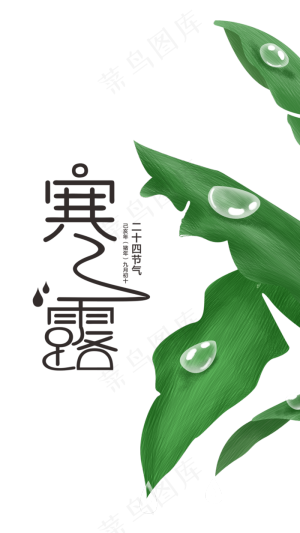 简约传统二十四节气寒露,免抠元素