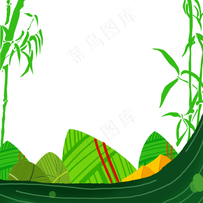 绿色端午节边框