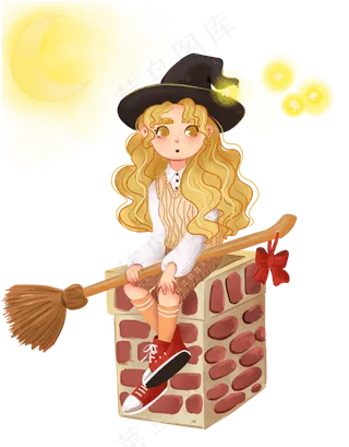 狂欢之夜女巫女孩,免抠元素
